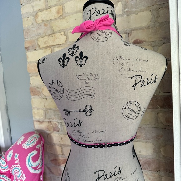 Arizona Jean Company Black and White Polka Dot Bikini Top - Picture 3 of 4